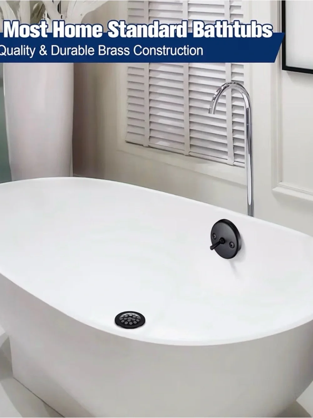 Matte Black bath drain Kit Bathroom Hardware